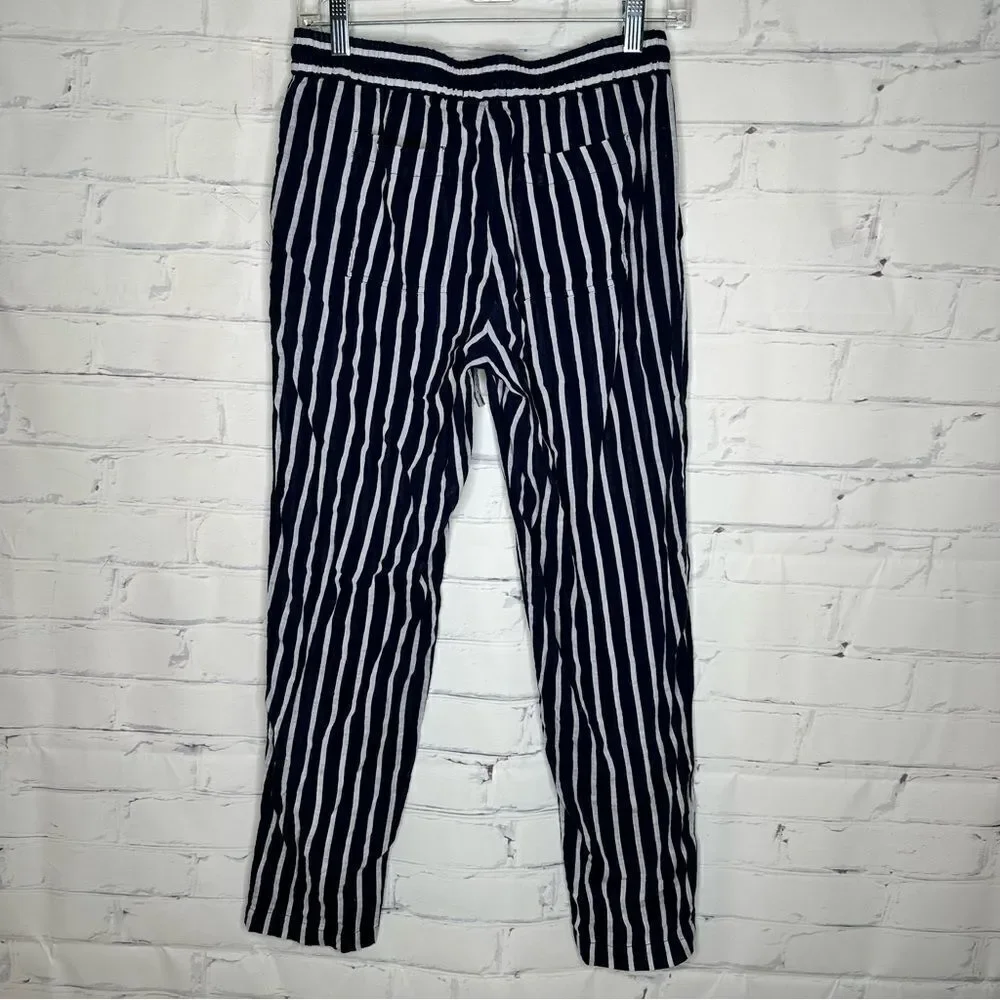 J. Crew‎ XS blue & white striped sheer pants
